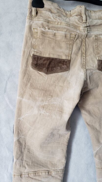 Jordan Craig Teen Jeans Patchwork Tan Kids Distressed Denim Hip-Hop Cargo Pants - Image 11