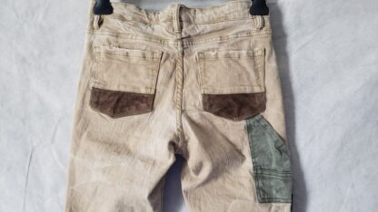 Jordan Craig Teen Jeans Patchwork Tan Kids Distressed Denim Hip-Hop Cargo Pants - Image 9