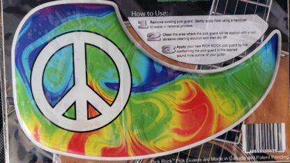 Acoustic Guitar Tie-Dye Pickguard Psychedelic 1960s Peace Hippie - Image 18