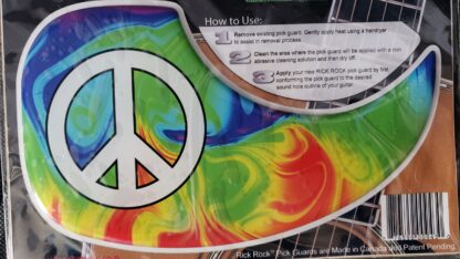 Acoustic Guitar Tie-Dye Pickguard Psychedelic 1960s Peace Hippie - Image 19