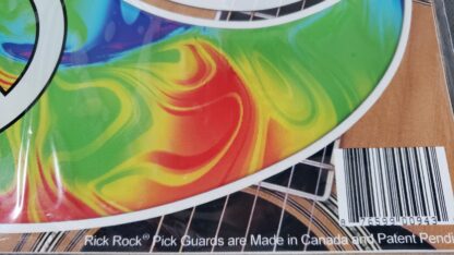 Acoustic Guitar Tie-Dye Pickguard Psychedelic 1960s Peace Hippie - Image 6