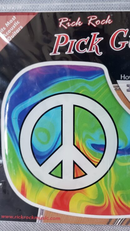 Acoustic Guitar Tie-Dye Pickguard Psychedelic 1960s Peace Hippie - Image 7