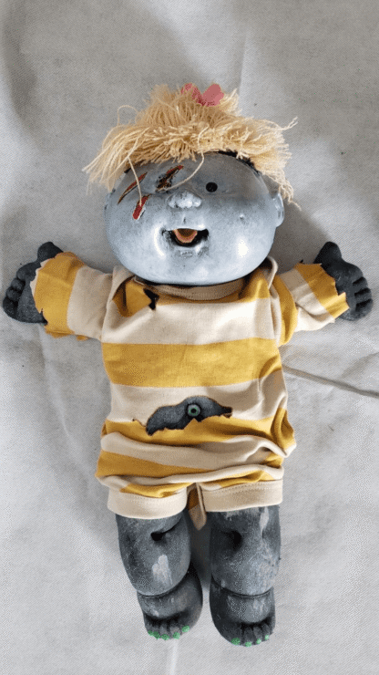 Blonde Zombie Baby Girl Art Doll Living Dead Cabbage Patch Kids Halloween Figure - Image 8