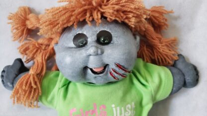 Zombie Baby Girl Art Doll Living Dead Creepy Halloween Cabbage Patch Kids Figure with Red Hair