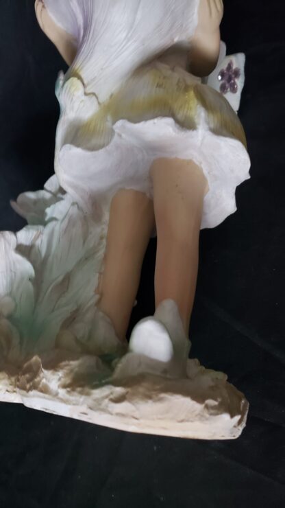 Flower Garden Fairy Sculpture 16" Statue Blonde Nymph Pixie Art - Image 11