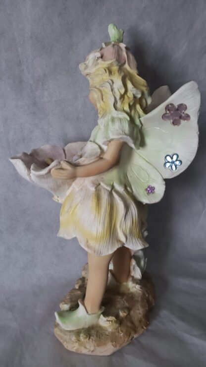 Flower Garden Fairy Sculpture 16" Statue Blonde Nymph Pixie Art - Image 13