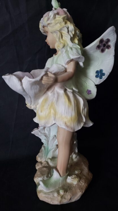 Flower Garden Fairy Sculpture 16" Statue Blonde Nymph Pixie Art - Image 22