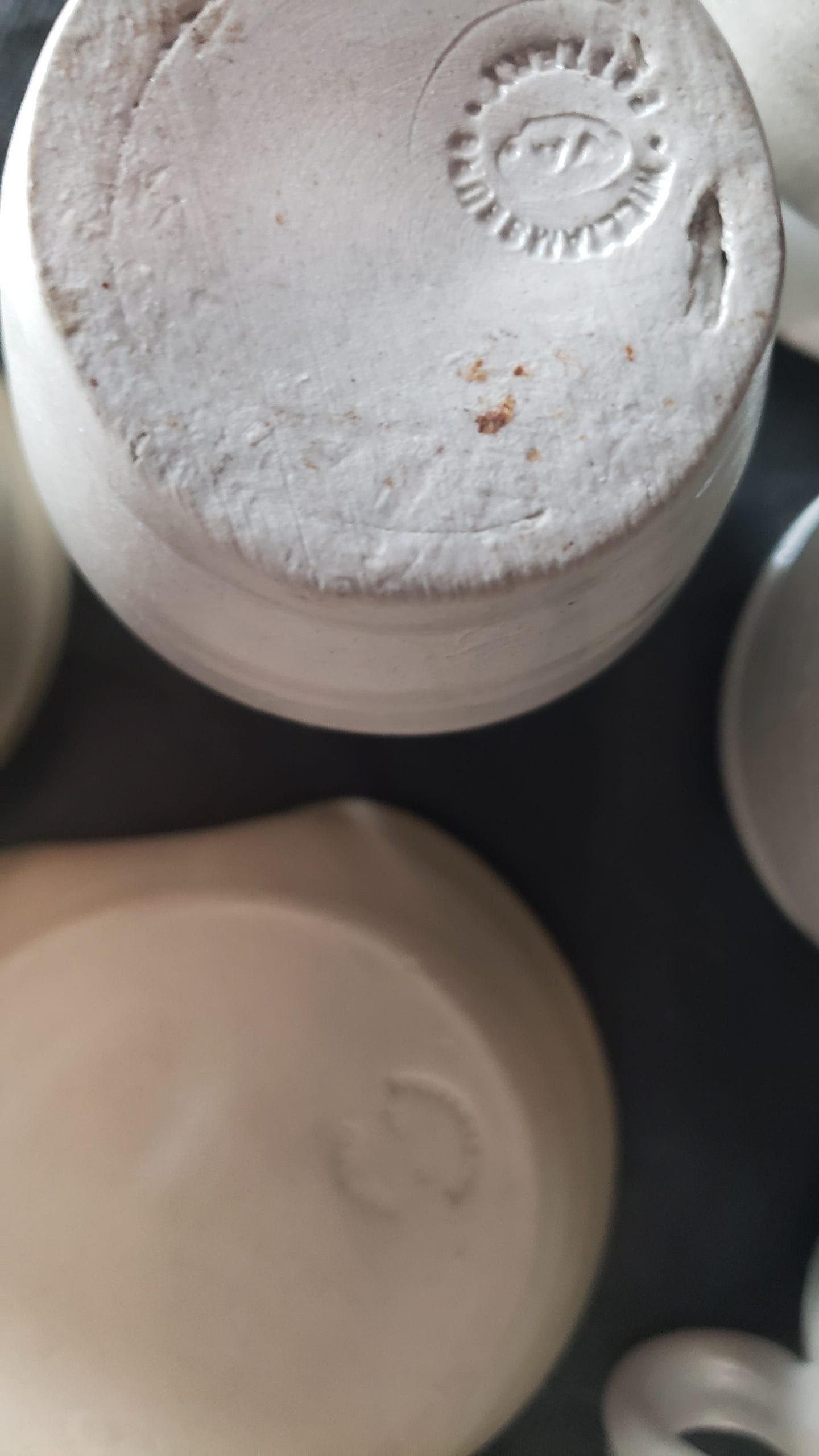 Vintage Williamsburg Cobalt Blue Pottery Tea Set – Leaf Design Cup, Creamer & Sugar - Image 12