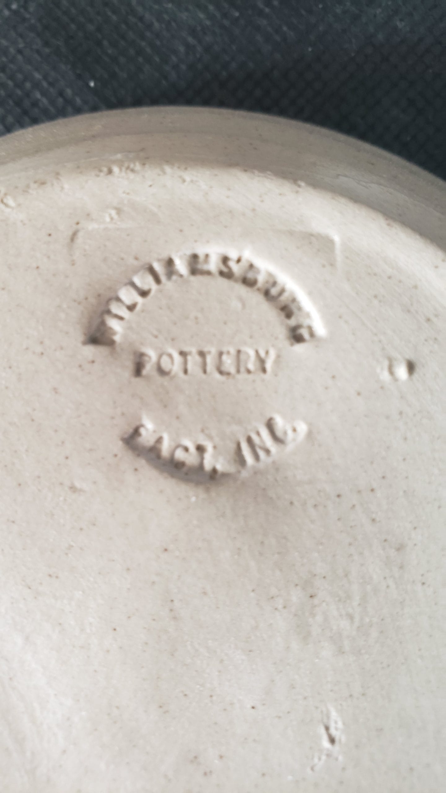 Vintage Williamsburg Cobalt Blue Pottery Tea Set – Leaf Design Cup, Creamer & Sugar - Image 2