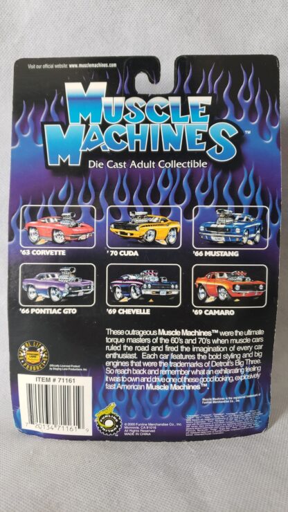 Muscle Machines 1:64 Diecast 1969 Orange Chevy Camaro Drag Racing Toy Car - Image 4