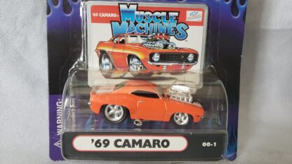 Muscle Machines 1:64 Diecast 1969 Orange Chevy Camaro Drag Racing Toy Car - Image 16