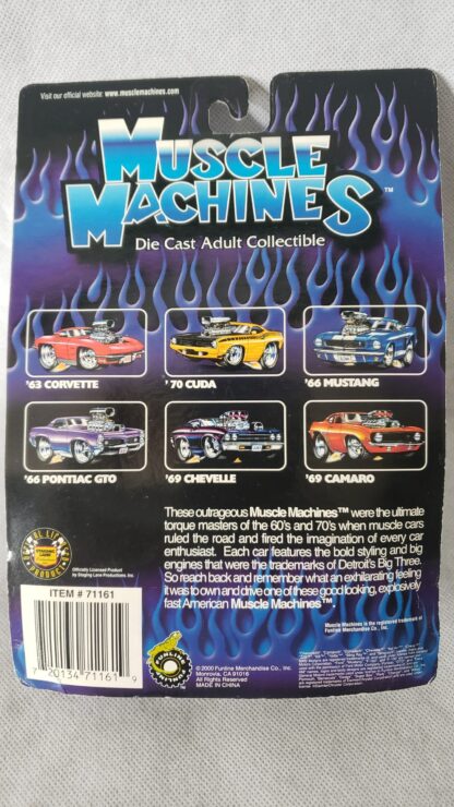 Muscle Machines 1:64 Diecast 1969 Orange Chevy Camaro Drag Racing Toy Car - Image 9