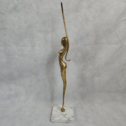 Karl Hagenauer Style Nude Woman Vintage Sculpture MCM Brass Art Deco Ballerina - Image 25