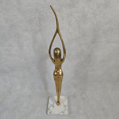 Karl Hagenauer Style Nude Woman Vintage Sculpture MCM Brass Art Deco Ballerina - Image 24