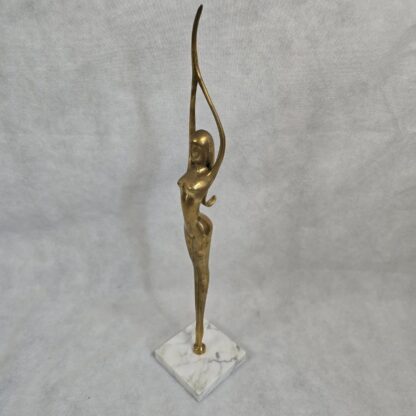 Karl Hagenauer Style Nude Woman Vintage Sculpture MCM Brass Art Deco Ballerina - Image 23