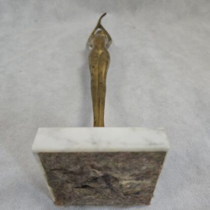 Karl Hagenauer Style Nude Woman Vintage Sculpture MCM Brass Art Deco Ballerina - Image 17