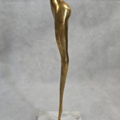 Karl Hagenauer Style Nude Woman Vintage Sculpture MCM Brass Art Deco Ballerina - Image 16