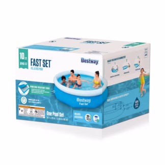 Bestway Fast Set 10’ x 30” Round Inflatable Above-Ground Pool Set with Filter Pump
