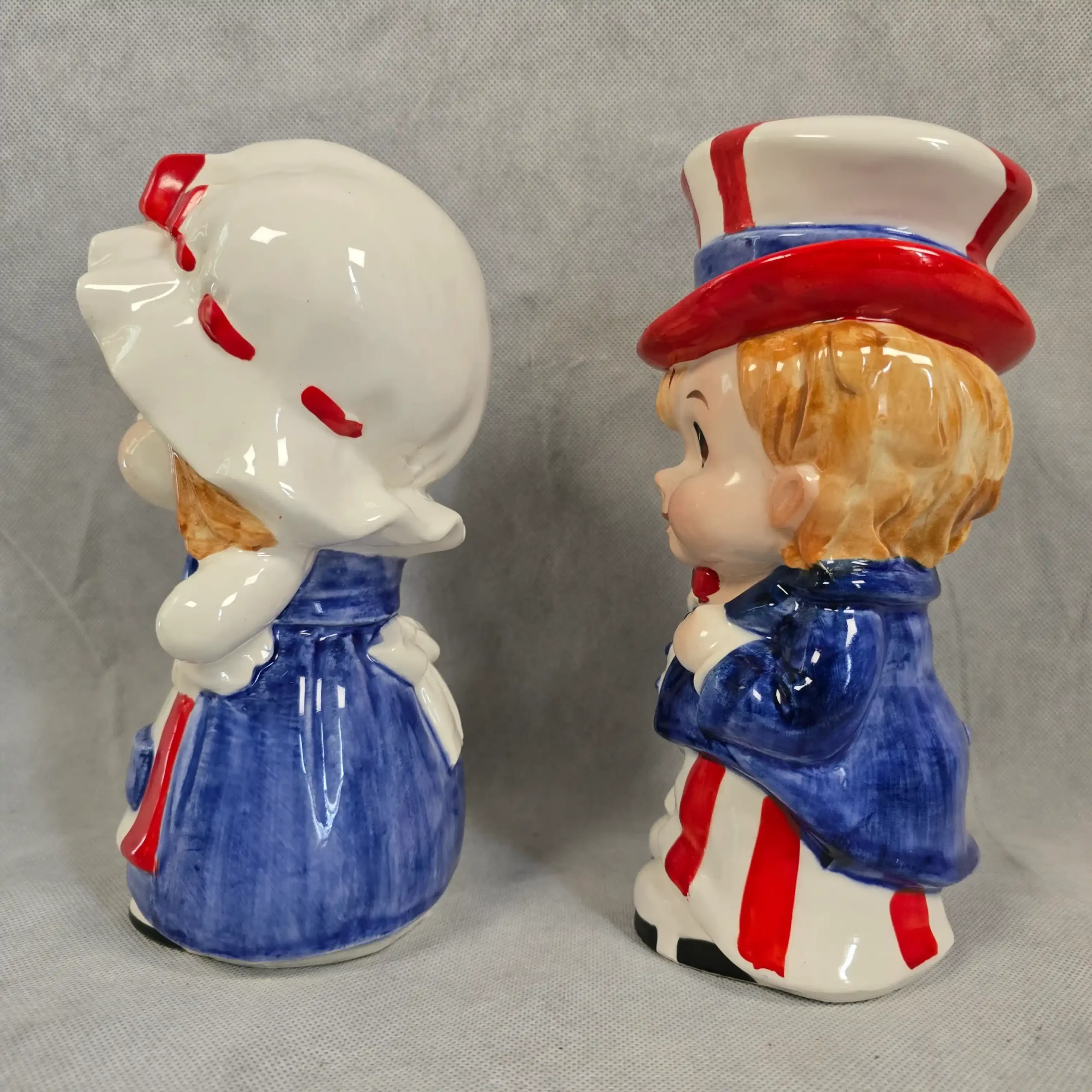 Vintage Lefton Patriotic Ceramic Figurine – Uncle Sam & Betsy Ross Piggy Bank - Image 22