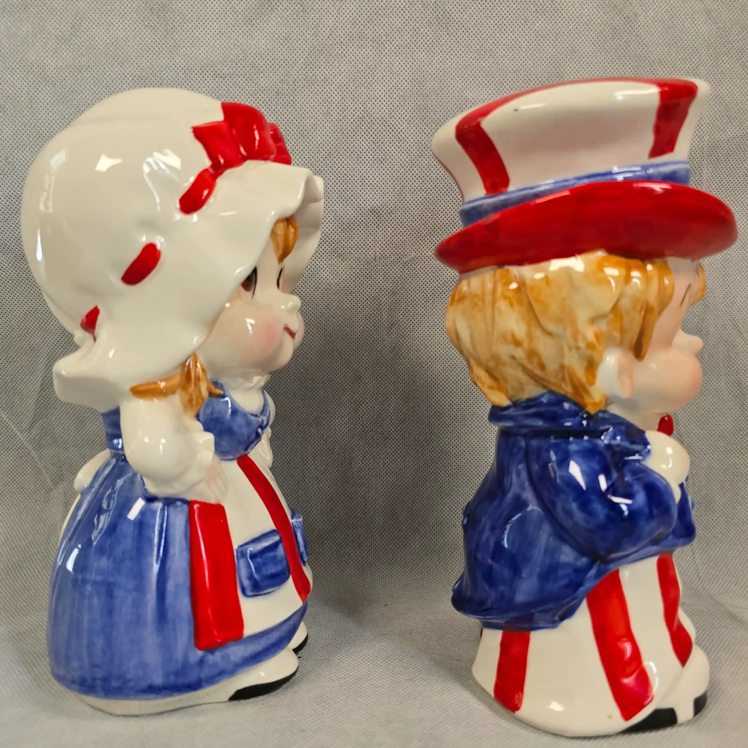Vintage Lefton Patriotic Ceramic Figurine – Uncle Sam & Betsy Ross Piggy Bank - Image 20