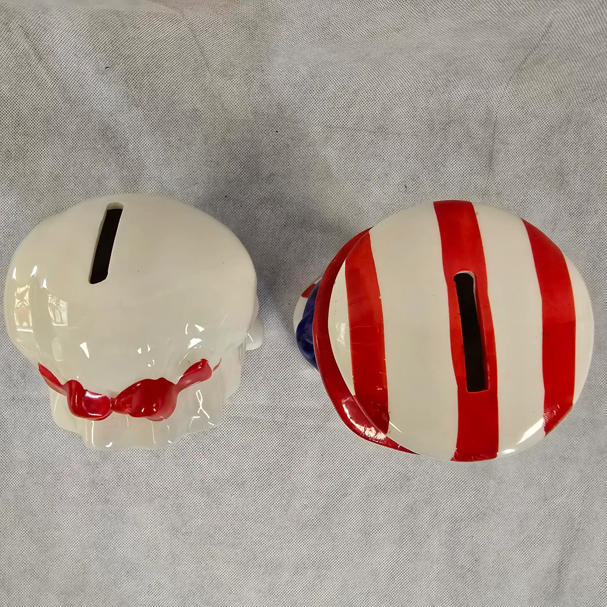 Vintage Lefton Patriotic Ceramic Figurine – Uncle Sam & Betsy Ross Piggy Bank - Image 19