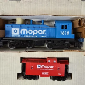 Mopar Chrysler Historical Express Electric Train Lionel O-27 Locomotive Caboose
