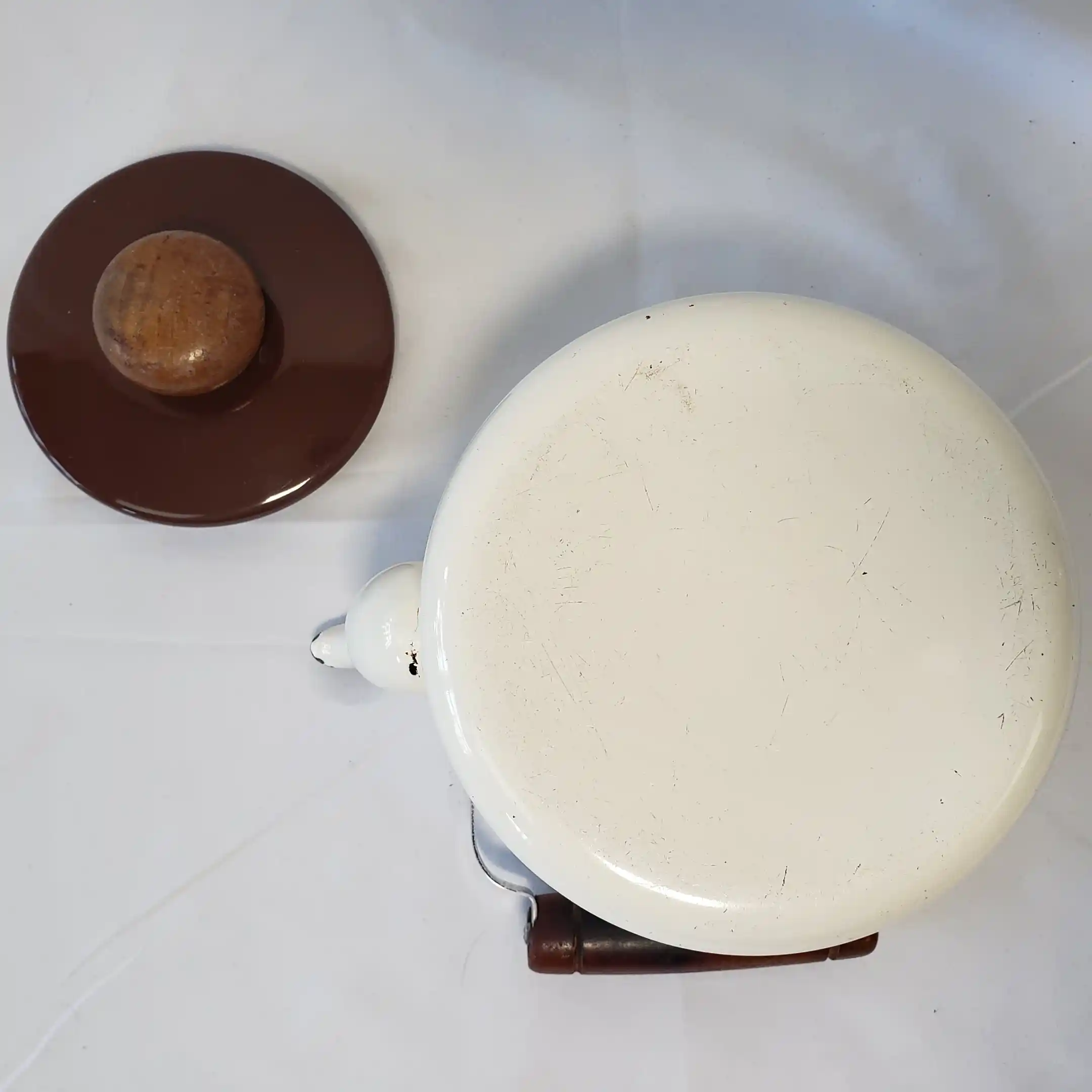 Hall Teapot Enamelware Jewel Tea Pot Autumn Leaf Vintage Enamel Round Metal Kettle - Image 17