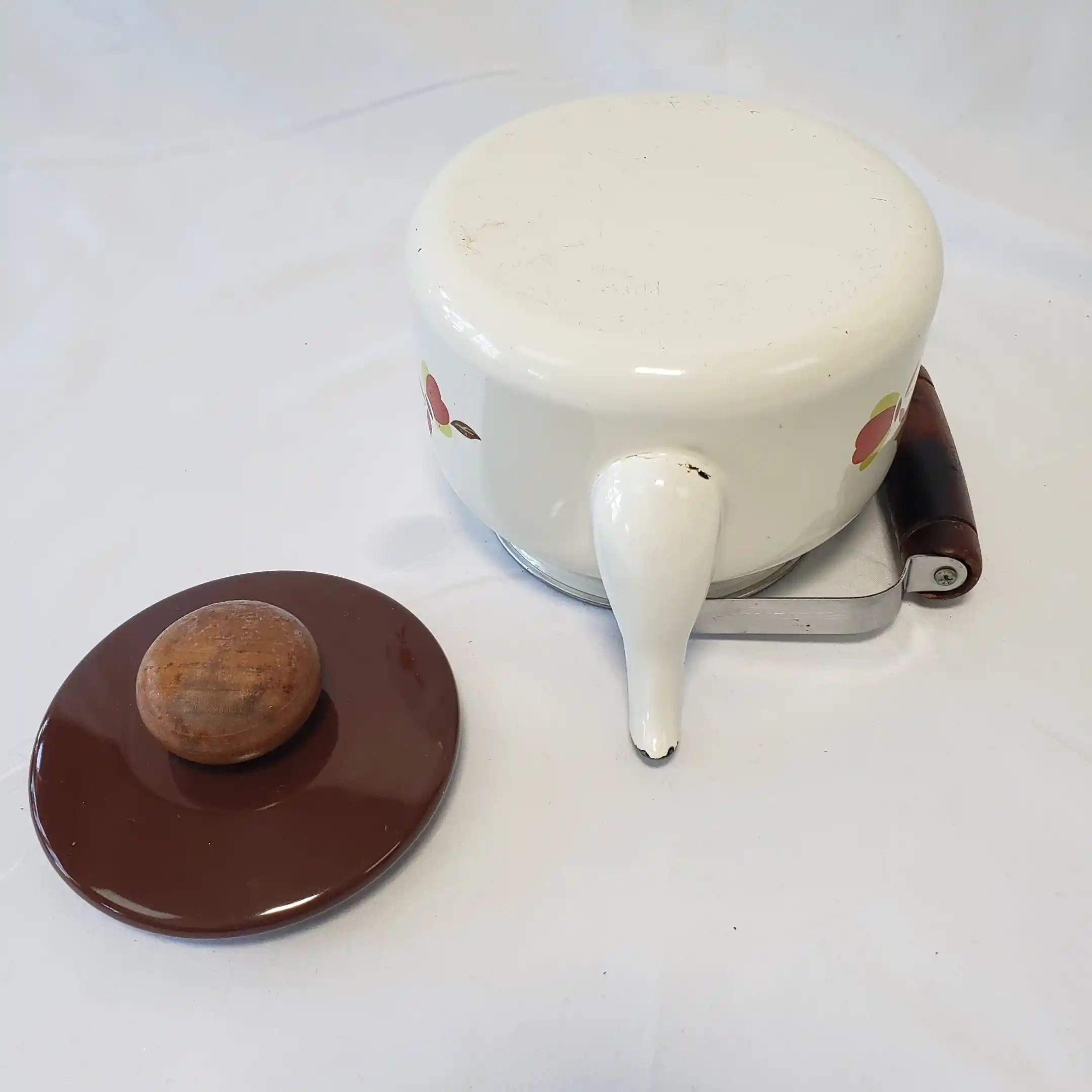Hall Teapot Enamelware Jewel Tea Pot Autumn Leaf Vintage Enamel Round Metal Kettle - Image 18