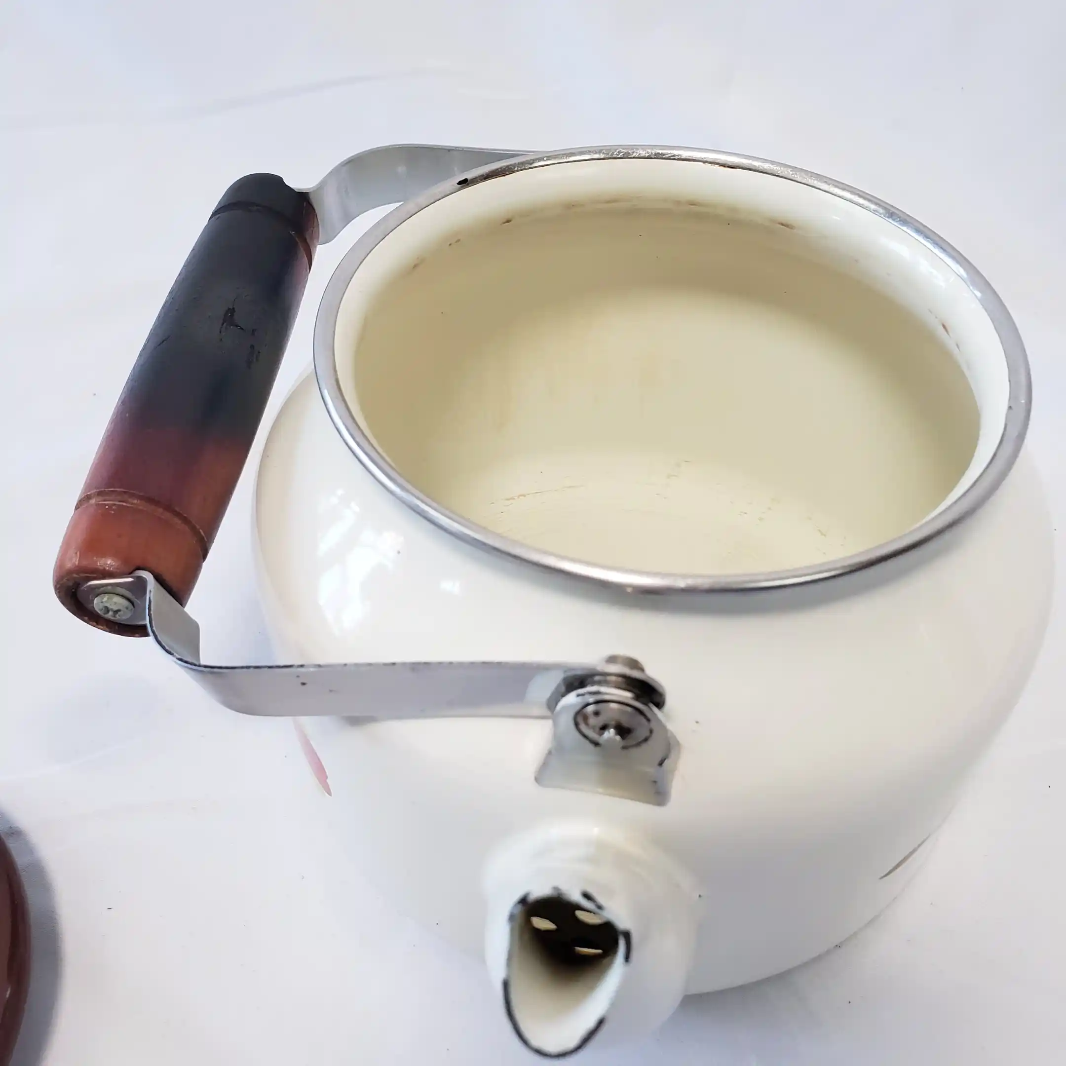 Hall Teapot Enamelware Jewel Tea Pot Autumn Leaf Vintage Enamel Round Metal Kettle - Image 19