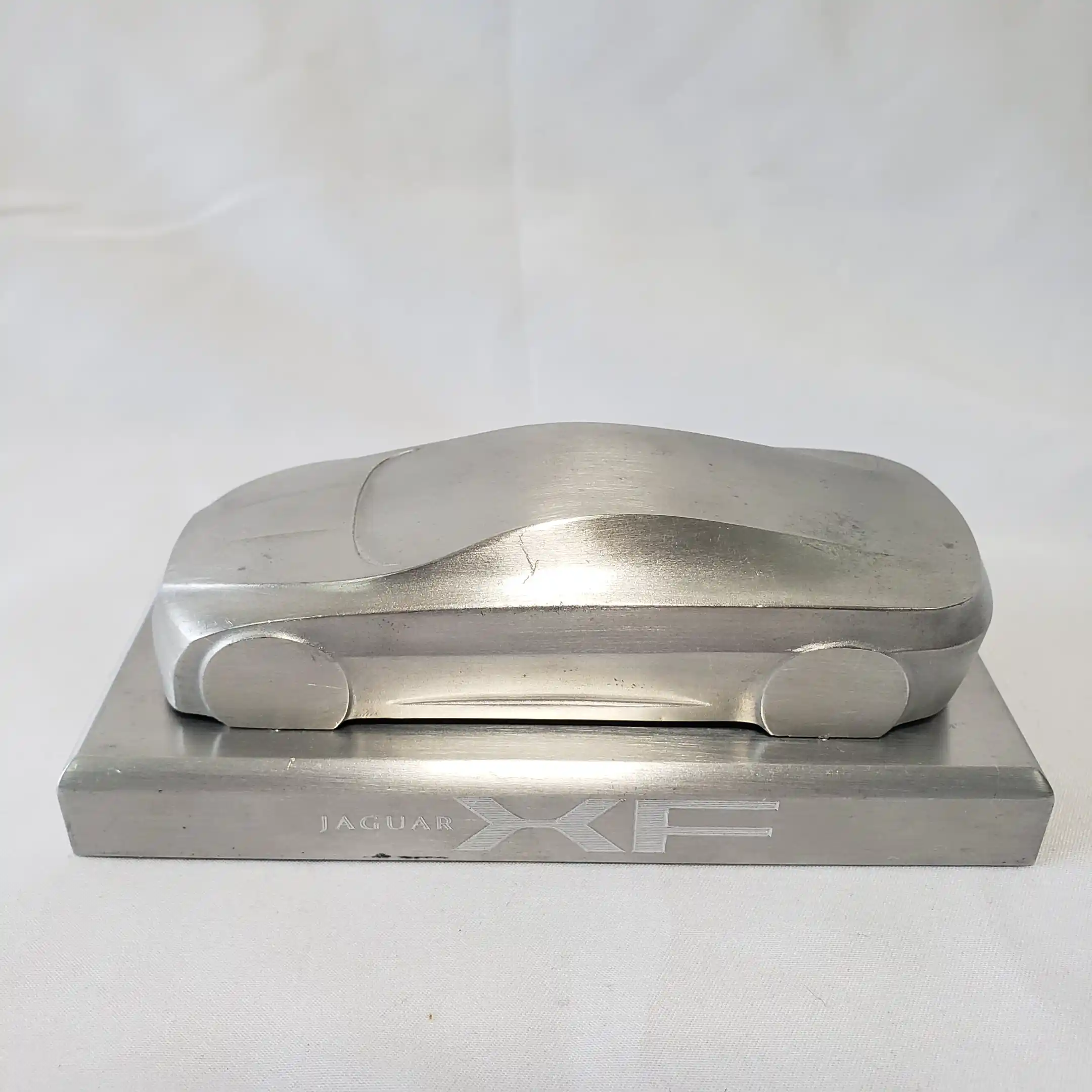 Jaguar XF Aluminum Model Car Art Sculpture Ian Stuart Callum Designer Autograph