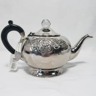 Lisbeth Dahl Copenhagen Teapot Vintage Round Chrome Embossed Edwardian Style Tea Pot