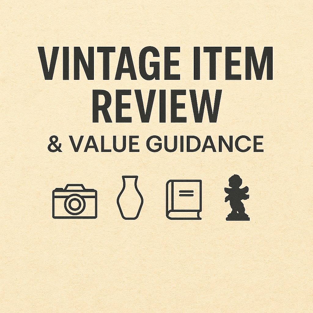 Upload Photos for Vintage Item Review & Value Guidance — RummageRunner Online Service