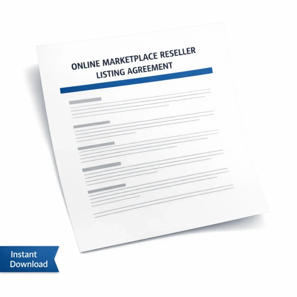 eBay consignment agreement template — fillable Word document for online resellers